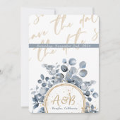 Invitation Eucalyptus Parties scintillant or - Code 01 Invita (Devant)