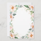 Invitation Eucalyptus Peach Gold Floral 80e Quatre-vingts Ann (Dos)