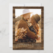 Invitation Eucalyptus Photo Mariage campagnard rustique (Dos)