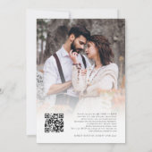 Invitation Eucalyptus Photo Overlay QR Code Script Mariage (Dos)