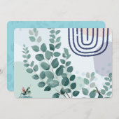 Invitation Eucalyptus Praying Mantis Australian Botanical Art (Devant / Derrière)