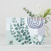 Invitation Eucalyptus Praying Mantis Australian Botanical Art (Debout devant)