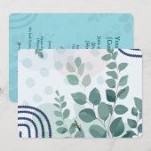 Invitation Eucalyptus Praying Mantis Australian Botanical Art (Devant / Derrière)