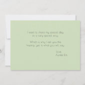 Invitation Eucalyptus Printemps Moderne Soyez Ma Fille Fleur (Dos)