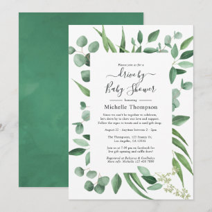 Invitation Eucalyptus Promenade de verdure par la nuptiale ou
