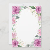 Invitation Eucalyptus Purple Floral Vingt-vingtième anniversa (Dos)