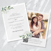 Invitation Eucalyptus QR Code Mariage photo