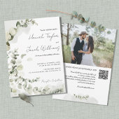 Invitation Eucalyptus QR Code Mariage photo