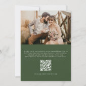 Invitation Eucalyptus QR Code Photo Mariage de verdure (Dos)