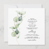 Invitation Eucalyptus QR Code Tout en un Mariage botanique (Devant)