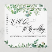 Invitation Eucalyptus Quand Nous Pouvons Vous Embrasser Maria (Devant / Derrière)