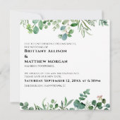 Invitation Eucalyptus Quand Nous Pouvons Vous Embrasser Maria (Dos)