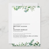 Invitation Eucalyptus Quand Nous Pouvons Vous Embrasser Maria (Dos)