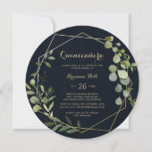 Invitation Eucalyptus Quinceañera (Devant)