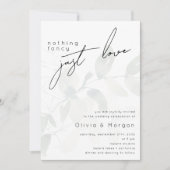 Invitation Eucalyptus Rien De Fancy Just Love Script Mariage (Devant)