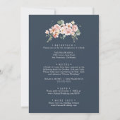 Invitation Eucalyptus Rose de jardin Floral avant et arrière  (Dos)