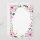 Invitation Eucalyptus rose or Floral 60e Soixante Anniversair (Dos)