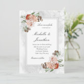 Invitation Éucalyptus rose pâle Floral Mariage chrétien (Debout devant)