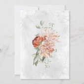 Invitation Éucalyptus rose pâle Floral Mariage chrétien (Dos)