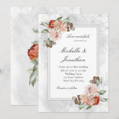 Invitation Éucalyptus rose pâle Floral Mariage chrétien (Devant / Derrière)