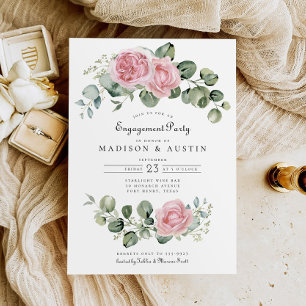 Invitation Eucalyptus Rose Rose Floral Arch Party