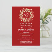 Invitation Eucalyptus Ruby 40ème anniversaire de Mariage Phot (Debout devant)