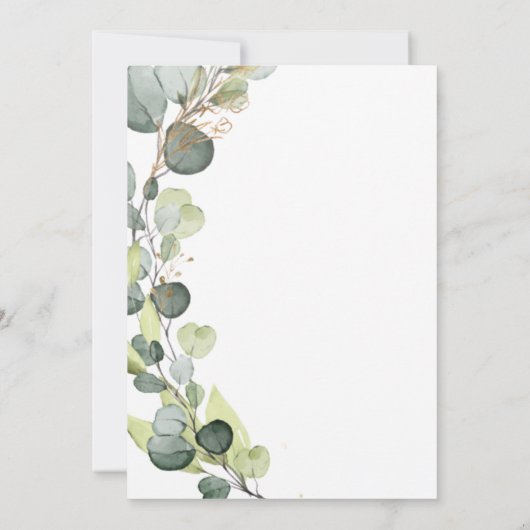Invitation Eucalyptus Rustic Botanical Greenery Mariage (Dos)