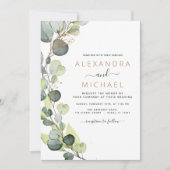 Invitation Eucalyptus Rustic Botanical Greenery Mariage (Devant)