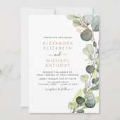 Invitation Eucalyptus Rustic Botanical Greenery Mariage (Devant)