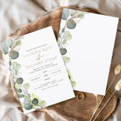 Invitation Eucalyptus Rustic Botanical Greenery Mariage