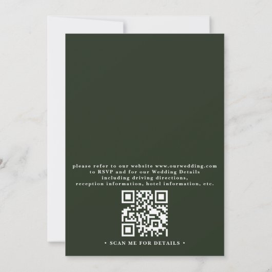 Invitation Eucalyptus Rustic Elegant Modern QR Code Wedding (Dos)