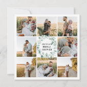 Invitation Eucalyptus Rustic Photo QR Code Bridal Shower (Dos)