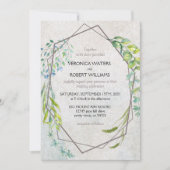 Invitation Eucalyptus rustique Aquarelle Mariage de verdure (Devant)