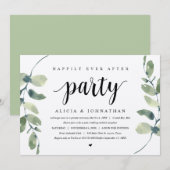 Invitation Eucalyptus Rustique, Célébration de Fuite de Maria (Devant / Derrière)
