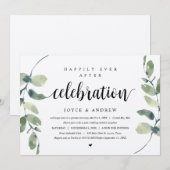 Invitation Eucalyptus Rustique, Célébration de Fuite de Maria (Devant / Derrière)
