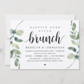 Invitation Eucalyptus rustique, Célébration de mariage intime (Devant)