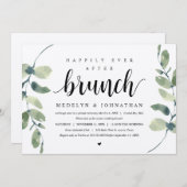 Invitation Eucalyptus rustique, Célébration d'un mariage inti (Devant / Derrière)