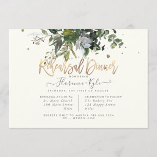 Invitation Eucalyptus rustique, Dîner de répétition de gomme