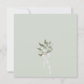 Invitation Eucalyptus rustique et Mariage vert (Dos)