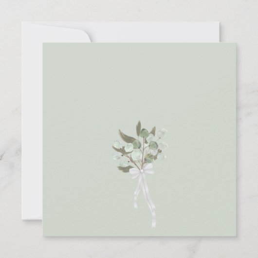 Invitation Eucalyptus rustique et Mariage vert (Dos)