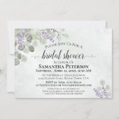 Invitation Eucalyptus rustique & Lavande Elégante Fête des ma (Devant)