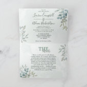 Invitation Eucalyptus rustique & Mariage d'aquarelle verte (Intérieur)