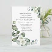 Invitation Eucalyptus Rustique Mariage de verdure (Debout devant)