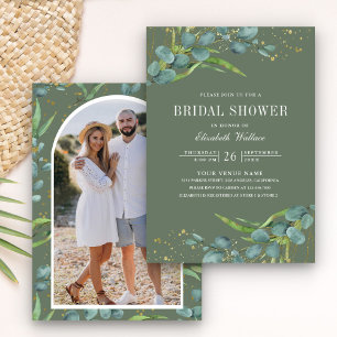 Invitation Eucalyptus Rustique Séance de Photos de Baby Showe