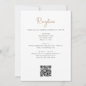 Invitation Eucalyptus Rustique tout en un QR Code Mariage (Dos)