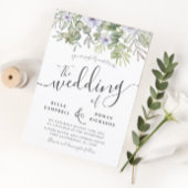 Invitation Eucalyptus rustique Verdure & Mariage Floral viole