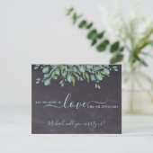 Invitation Eucalyptus Rustique Veux-Tu Nous Marier Officiant (Debout devant)