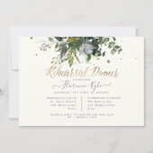 Invitation Eucalyptus rustiques, Dîner de répétition de gomme (Devant)