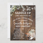 Invitation Eucalyptus Saddle Up Boots & Books Bridal Shower (Devant)
