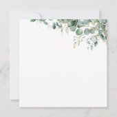 Invitation Eucalyptus Sage Emerald Script Mariage Merci (Dos)